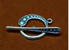 Picture of 18x18 mm, toggle clasp, Art Nouveau, JBB findings, silver-plated pewter