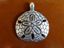 Picture of 31x37 mm, sand dollar, pendant, Zamak, silver-plated