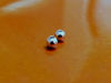 Picture of 3x3 mm, round, beads, silver-plated brass, seamless, 100 pieces