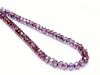 Picture of 3x5 mm, Czech faceted rondelle beads, transparent, alexandrite purple luster