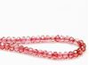 Picture of 3x5 mm, Czech faceted rondelle beads, transparent, light topaz pink luster
