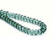 Picture of 4x7 mm, Czech faceted rondelle beads, blue celadon green, transparent