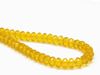 Picture of 4x7 mm, Czech faceted rondelle beads, lemon yellow, transparent