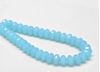 Picture of 4x7 mm, Czech faceted rondelle beads, turquoise opal blue, opaque