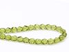 Image de 6x6 mm, perles à facettes tchèques rondes, vert olive, transparent