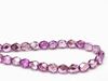 Picture of 6x6 mm, Czech faceted round beads, transparent, crayola fuchsia purple luster, half tone mirror