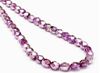 Image de 6x6 mm, perles à facettes tchèques rondes, transparentes, lustrées violet fuchsia crayola, miroir partiel