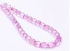 Picture of 6x6 mm, Czech faceted round beads, transparent, light purple-pink luster, AB