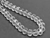 Picture of 6x8 mm, Czech faceted rondelle beads, crystal, transparent