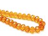 Image de 6x9 mm, perles à facettes tchèques rondelles, jaune ambre, transparent