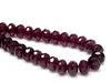 Picture of 6x9 mm, Czech faceted rondelle beads, amethyst black, translucent