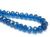 Picture of 6x9 mm, Czech faceted rondelle beads, deep sky blue, transparent