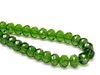 Image de 6x9 mm, perles à facettes tchèques rondelles, vert olive foncé, transparent