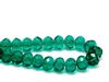 Picture of 6x9 mm, Czech faceted rondelle beads, deep emerald green, transparent