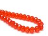 Picture of 6x9 mm, Czech faceted rondelle beads, hyacinth orange, transparent