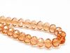 Picture of 6x9 mm, Czech faceted rondelle beads, pastel peach, transparent