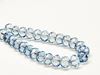 Image de 6x9 mm, perles à facettes tchèques rondelles, transparentes, lustrées bleu pâle