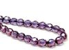 Picture of 8x8 mm, Czech faceted round beads, transparent, alexandrite purple luster