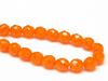 Picture of 8x8 mm, Czech faceted round beads, opal orange, translucent