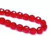 Picture of 8x8 mm, Czech faceted round beads, deep ruby red, transparent