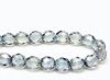 Image de 8x8 mm, perles à facettes tchèques rondes, transparentes, lustrées bleu lumi