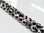 Picture of 8x8 mm, round, gemstone beads, agate, Tibetan style, black and white, faceted