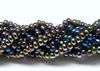 Image de Perles de rocailles tchèques, taille 11/0 , bleu iris, AB, 10 g