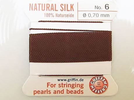 Image de Griffin corde en soie, taille 6, brun