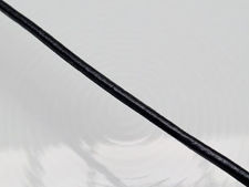 Image de Cordon en cuir, 2 mm, noir, 2.5 m