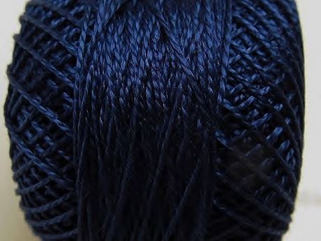 Afbeeldingen van Coton perlé, maat 8, marineblauw, glanzend, pearl cotton