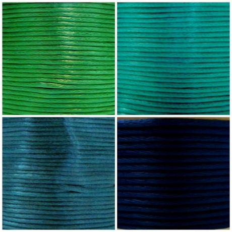 Picture of Rattail, rayon satin cord, 2 mm, 4 colors, set 2, 10 meters total