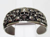 Picture of Stainless steel bangle with skull decoration, 28 mm width, size large