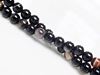 Picture of 6x6 mm, round, gemstone beads, natural striped agate, black