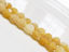 Picture of 8x8 mm, round, gemstone beads, crackle agate, yellow, frosted