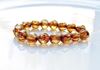 Picture of 6x6 mm, round melon, Czech druk beads, crystal, transparent, picasso