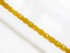 Image de 4x4 mm, perles à facettes tchèques rondes, jaune terreux, translucide, lustré opale