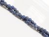 Picture of 4x4 mm, round, gemstone beads, lapis lazuli, frosted