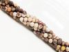 Image de 4x4 mm, perles rondes, pierres gemmes, jaspe zébré, brun, naturel, dépoli
