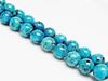 Picture of 10x10 mm, round, gemstone beads, spotted jasper, turquoise blue