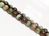 Picture of 8x8 mm, round, gemstone beads, common opal, green, natural