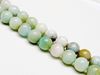 Image de 10x10 mm, perles rondes, pierres gemmes, amazonite multicolore, naturelle, qualité A