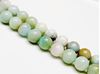 Picture of 10x10 mm, round, gemstone beads, multicolored amazonite, natural, A-grade