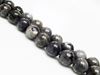 Image de 8x8 mm, perles rondes, pierres gemmes, larvikite, naturelle