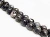 Image de 8x8 mm, perles rondes, pierres gemmes, larvikite, naturelle