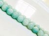 Picture of 8x8 mm, round, gemstone beads, amazonite, natural, frosted