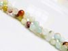 Picture of 6x6 mm, round, gemstone beads, multicolored amazonite, natural