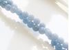 Image de 6x6 mm, perles rondes, pierres gemmes, angélite, bleu pâle, naturelle