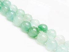 Picture of 8x8 mm, round, gemstone beads, fluorite, green, natural