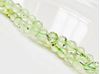 Picture of 6x6 mm, round, gemstone beads, prehnite, light pear green, natural