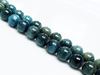 Picture of 8x8 mm, round, gemstone beads, apatite, green-blue, natural, A-grade